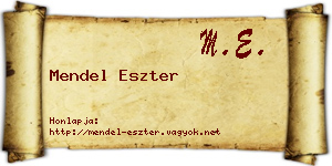 Mendel Eszter névjegykártya